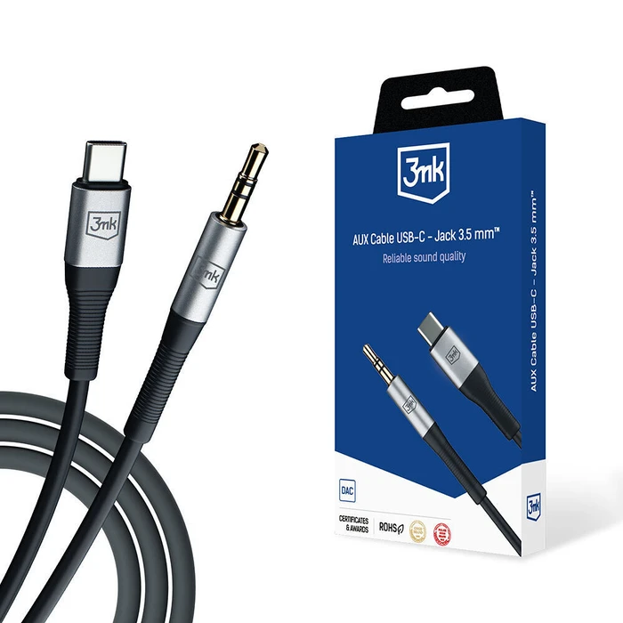 Καλώδιο Ήχου 3MK AUX USB-C σε Jack 3.5mm
