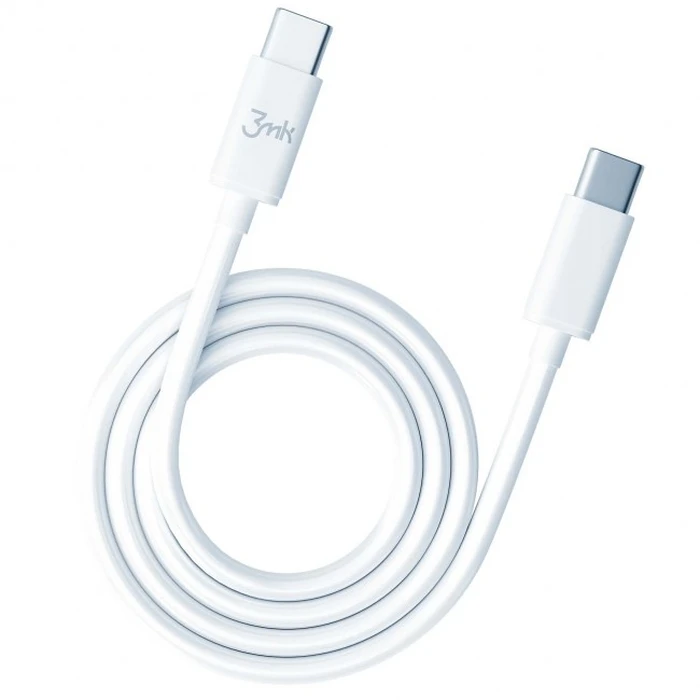 Καλώδιο USB 3MK Hyper USB-C σε USB-C 2.0m 100W λευκό