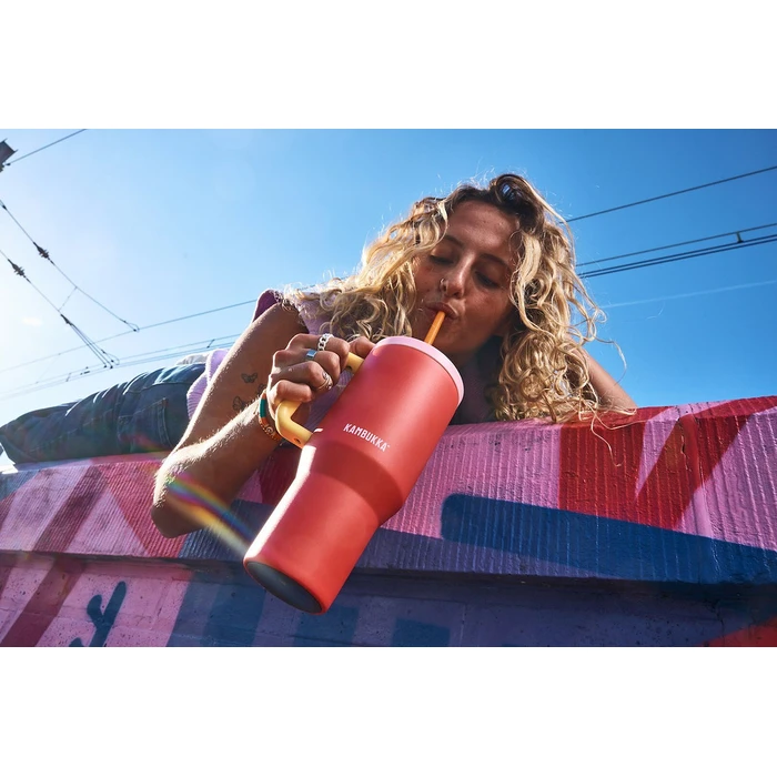 Θερμός Kambukka Rio Tumbler Pink Papaya 950 ml κόκκινο