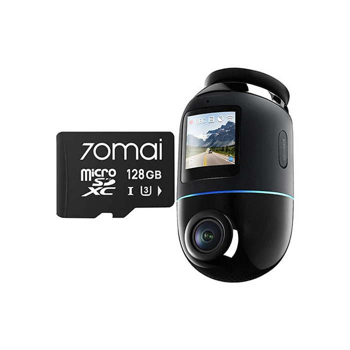 Κάμερα Αυτοκινήτου 360° 70Mai Omni X800 4K Μαύρη + κάρτα μνήμης SD 128GB