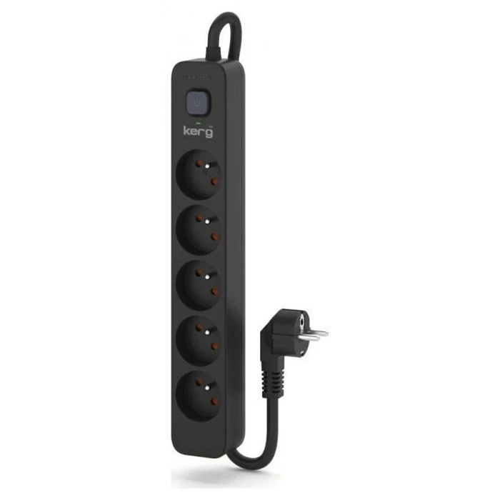 Πολύπριζο Ασφαλείας Kerg – 5 θέσεων, 3.0m, 3×1.5mm