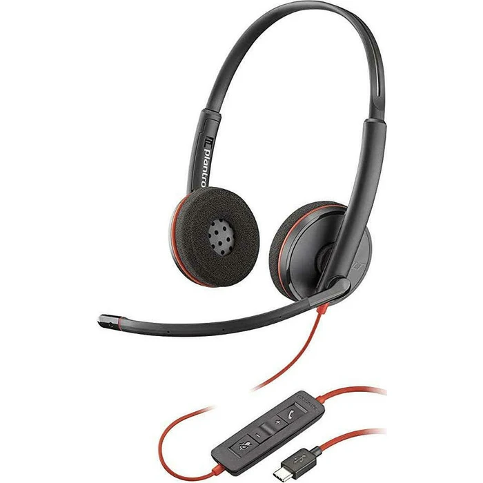 Multimedia Ακουστικά Plantronics Blackwire 3220 duo – Μαύρο (x2)
