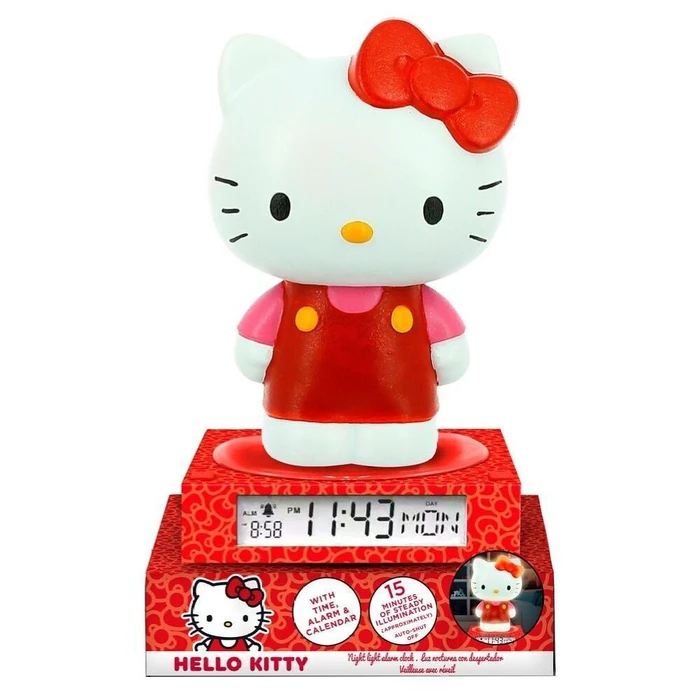 Επιτραπέζιο Ρολόι Hello Kitty 3D 25cm λούτρινο HK50198 κόκκινο