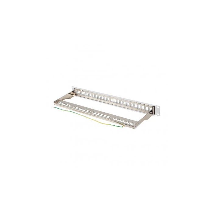 Patch Panel Lanberg Κενό 24 θυρών 1U 19" FTP για Keystone modules Γκρι