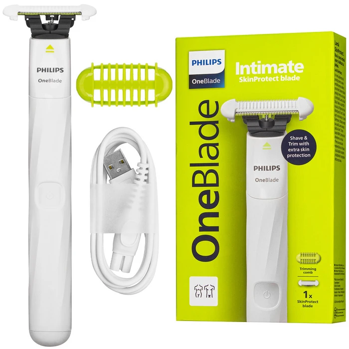 Ξυριστική Μηχανή Philips OneBlade Intimate QP1924/22 Λευκή