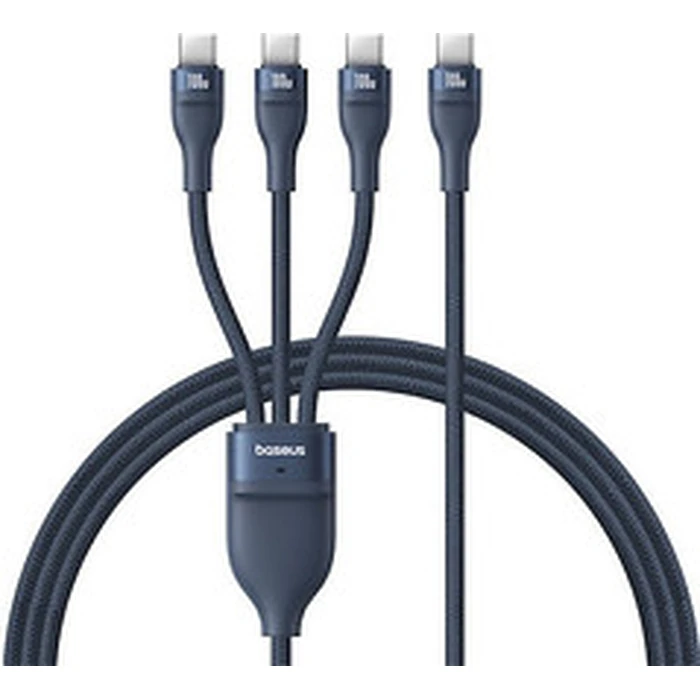 Καλώδιo USB Baseus Flash Series Type-C to C+C+C fast charging 480 Mbps Blue