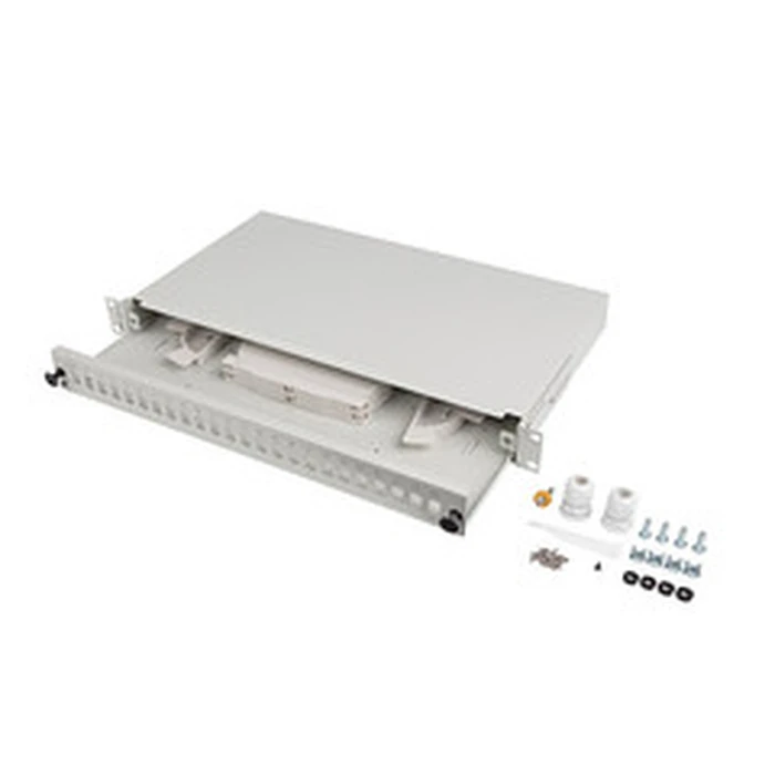 Patch Panel Lanberg 24XSC DUPLEX / 24XLC QUAD Rack 19" 1U Gray + Accessories