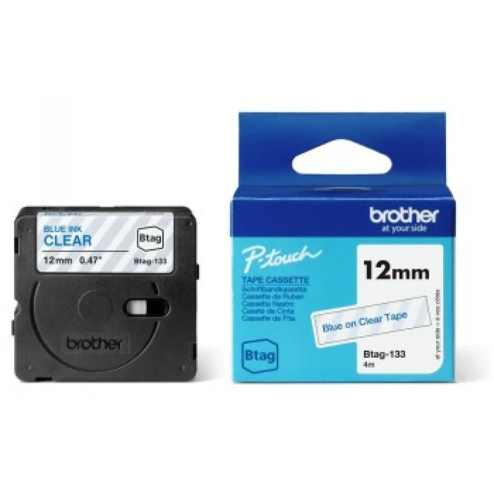 Ταινία Ετικετογράφου Brother BTAG-133 - Roll (1.2 cm x 4 m)