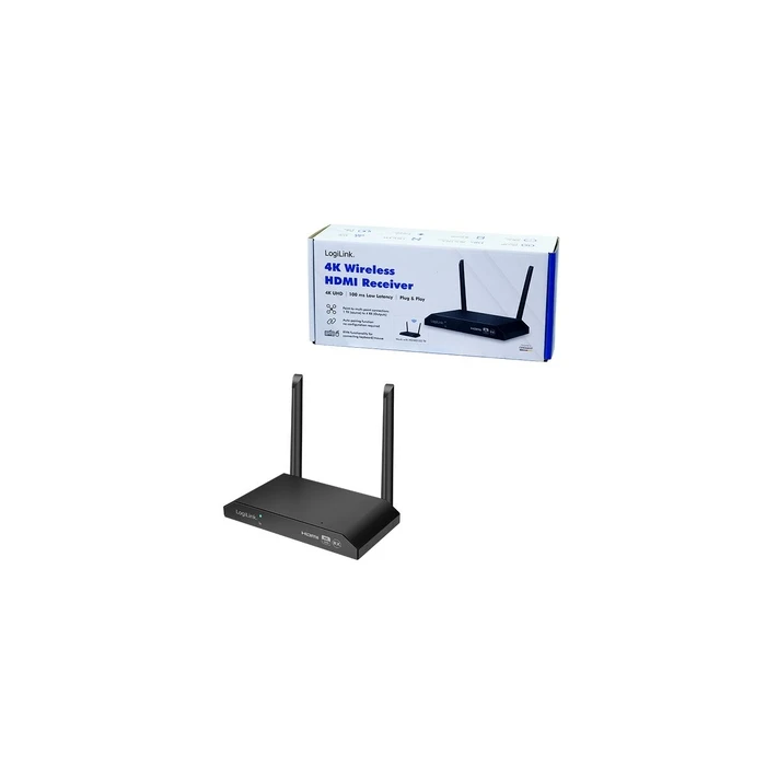 LogiLink HDMI Receiver Unit for HDW0103, Wireless, 150 m, 4K60Hz (HDW0103AR)