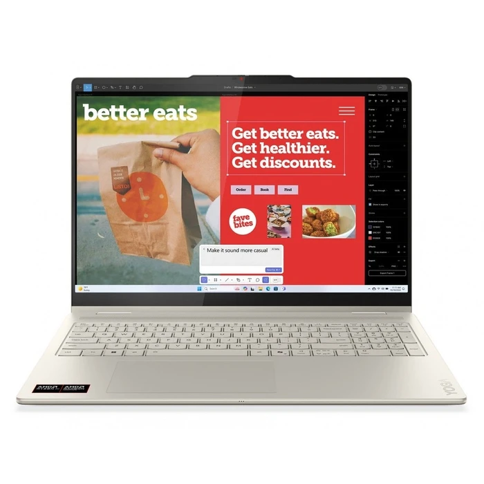 Laptop Lenovo 16" Yoga 7 2-in-1 16 - Ryzen AI 7 350/16GB/512GB/Win11Home (83JU000SPB)(US Keyboard)