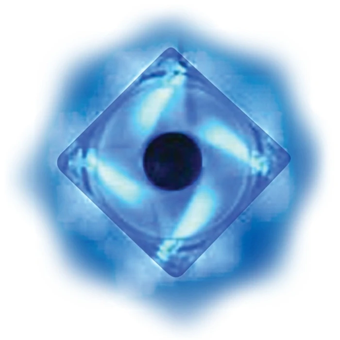 Illuminated 80x80mm Blue Cooling Fan (12V) - CT-LED-8025B