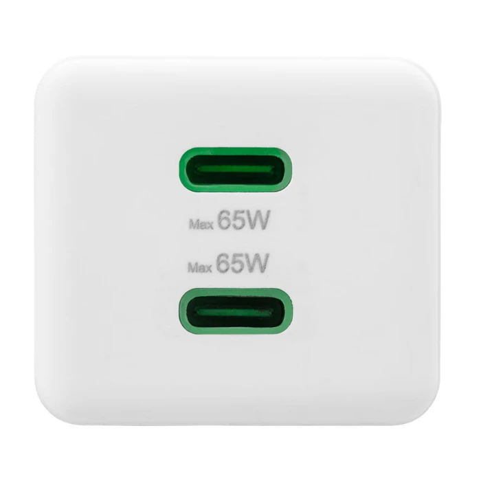 Φορτιστής Πρίζας Hama Mini Wall 65W GaN PD/QC 2x USB-C White