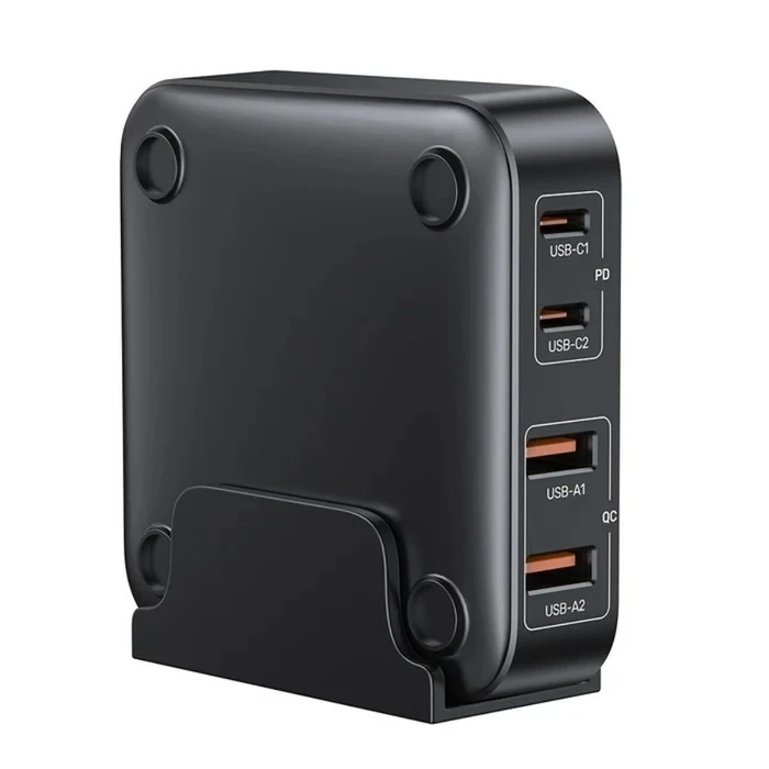 Φορτιστής Πρίζας Unitek GaN 100W 2xUSB-A 2xUSB-C Black