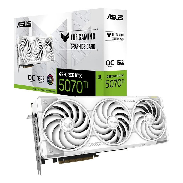 Κάρτα Γραφικών Asus GeForce RTX 5070 Ti TUF Gaming White OC 16GB DLSS 4