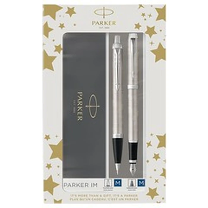 Στυλό Parker Fountain & ballpoint DuoSet IM Brushed Metal CC M Geschenkbox