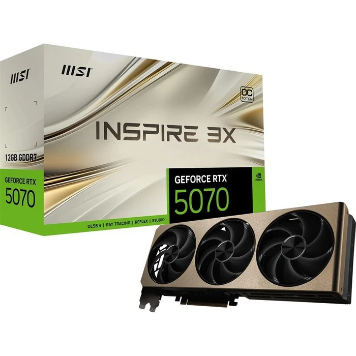 Κάρτα Γραφικών MSI GeForce RTX 5070 INSPIRE 3X OC 12GB DLSS 4