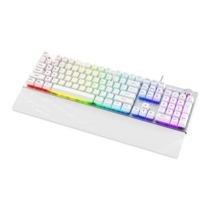 Gaming Πληκτρολόγιο Krux Frost Silver-White RGB