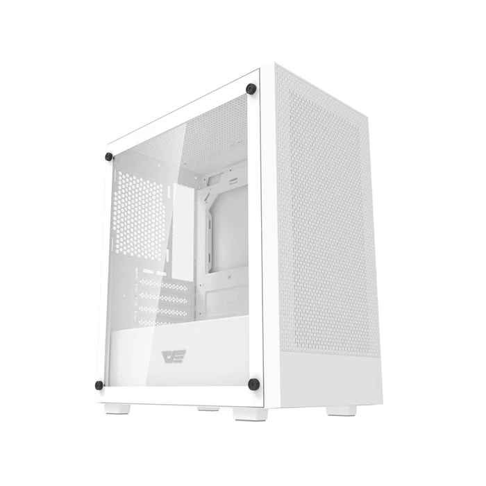 darkFlash M305 Mesh Mini Tower Case (White) - Without Fans