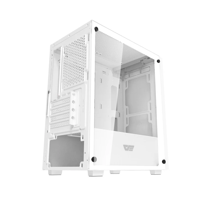 darkFlash M305 Mesh Mini Tower Case (White) - Without Fans