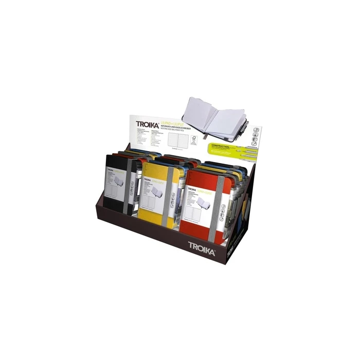 TROIKA Thekendisplay 15x LILIPAD + LILIPUT Σετ μίνι σημειωματαρίων με μίνι στυλό-πολυεργαλείο