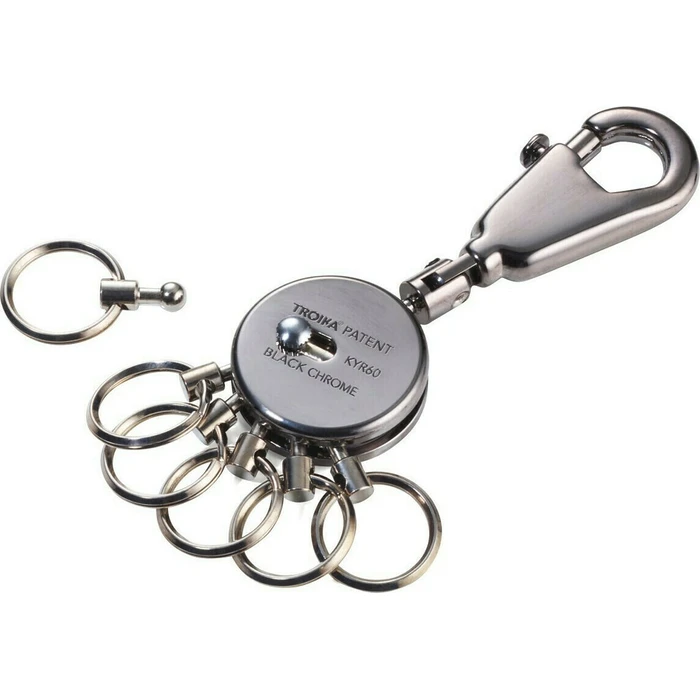 Μπρελόκ Troika keychain PATENT Black chrome