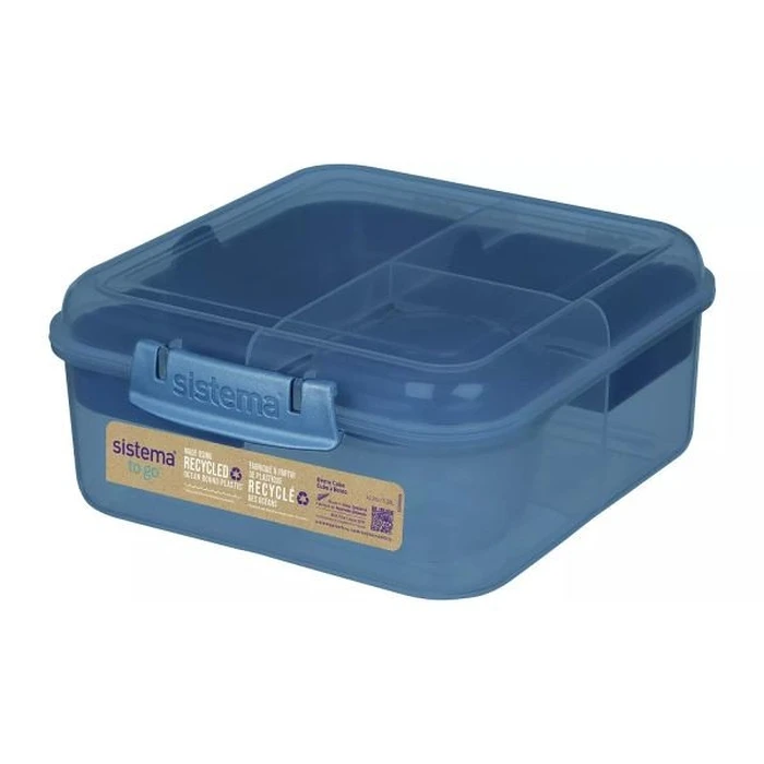 Δοχείο Φαγητού Sistema To Go Box Bento Cube recyceltes PP 1,25l 1 piece