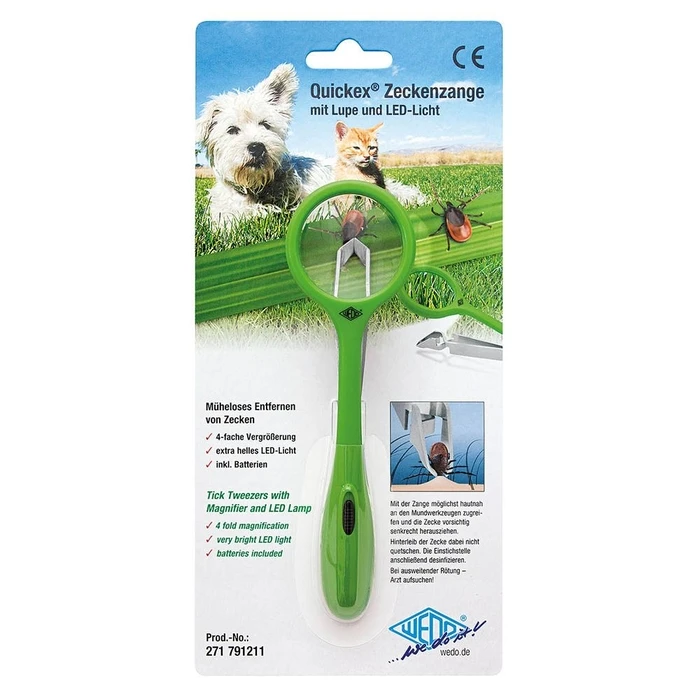 Μπρελόκ Wedo Quickex tick tweezers with magnifying glass and LED