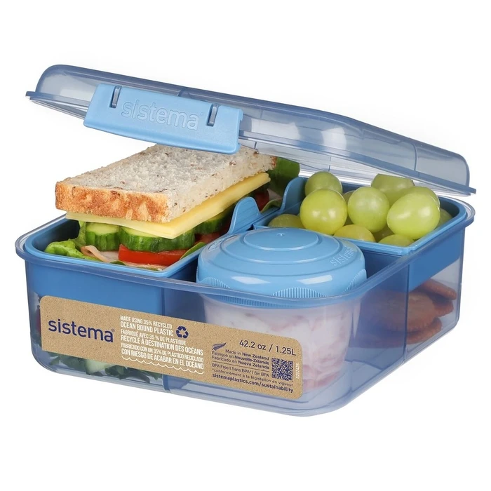 Δοχείο Φαγητού Sistema To Go Box Bento Cube recyceltes PP 1,25l 1 piece