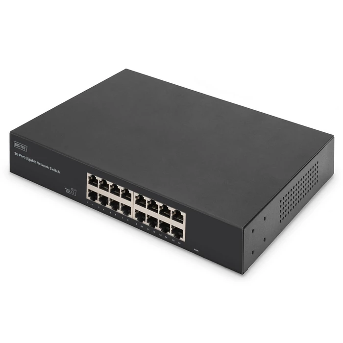Network Switch Digitus 16-Port Gigabit, 19" unmanaged Black