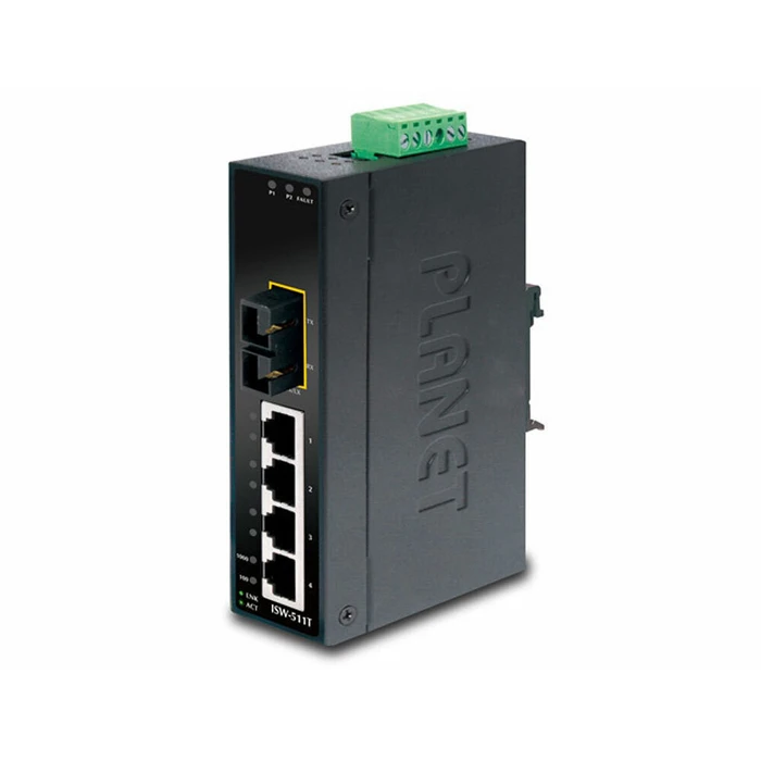 Network Switch Planet 4+1 100FX Port Multi-mode Industrial Ethernet
