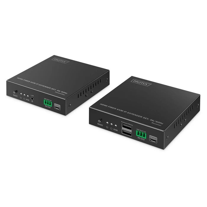 HDMI Extender Digitus Set Fiber 4K/60Hz Black