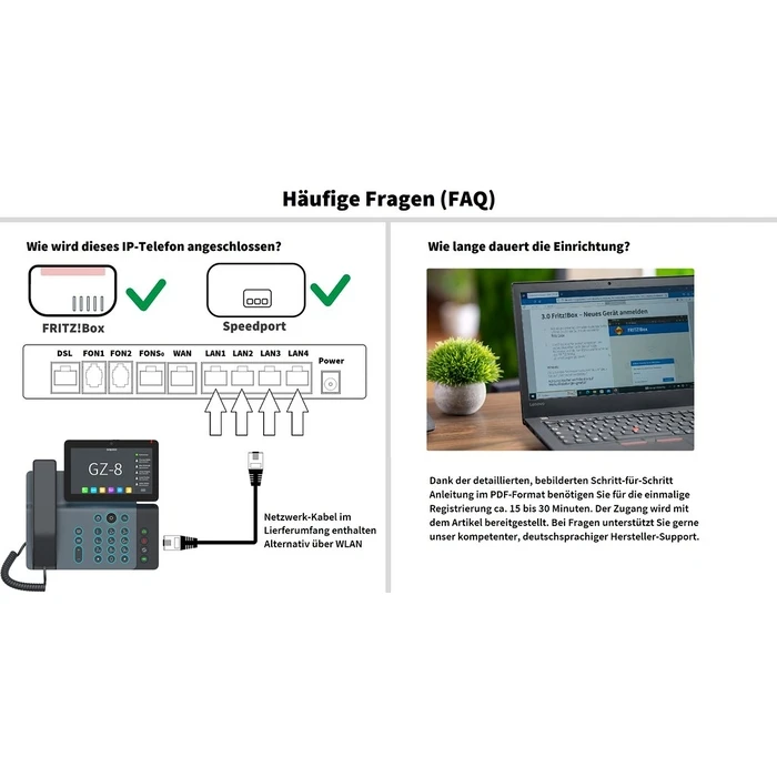 Τηλέφωνο IP Gequdio High-End GZ-8 with with Touchdispl