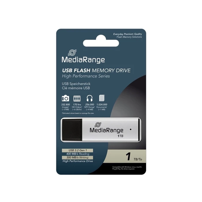 USB Flash 1TB MediaRange USB 3.2 Gen1 USB-C