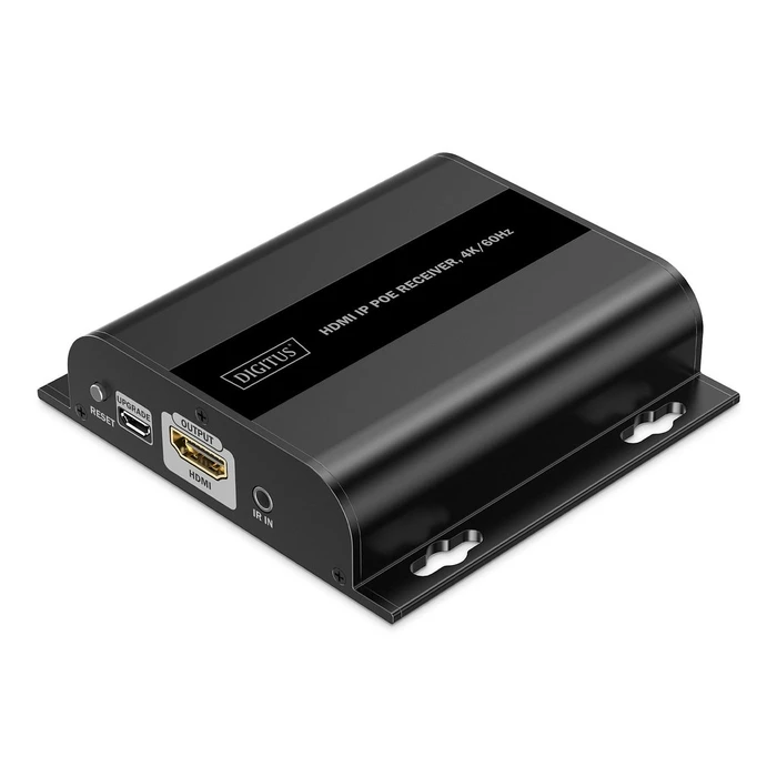 Διανομέας HDMI Digitus IP PoE Receiver 4K/60Hz Black