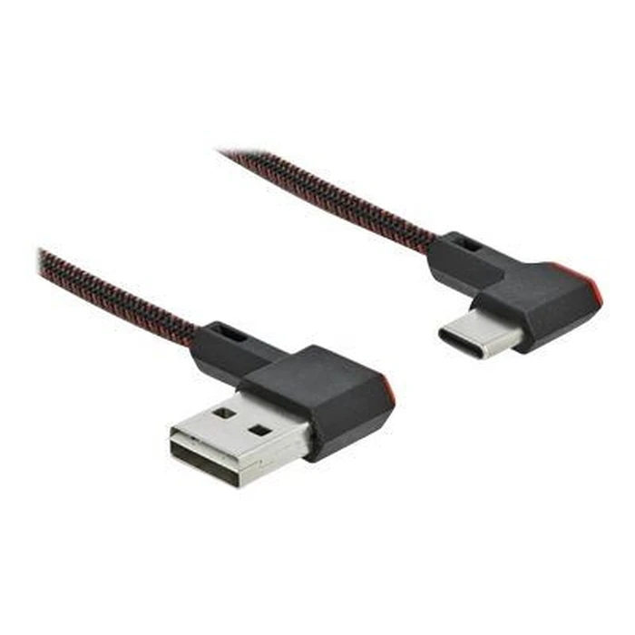 Καλώδιο USB Delock USB-A 2.0 Plug < USB-C Plug angled 0,2m SW