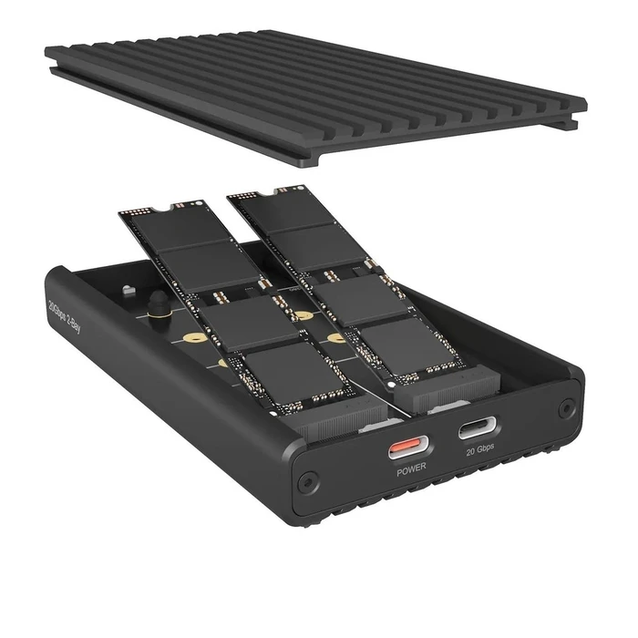 Θήκη για Σκληρό Δίσκο Geh. Icy Box USB 3.2 Gen2x2 Type-C 2-fach M.2 PCle NVMe