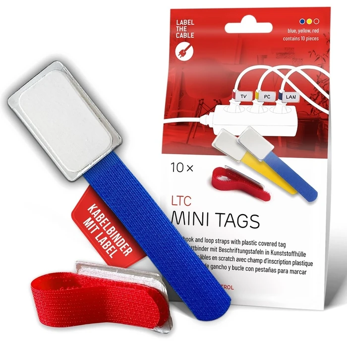 Οργανωτής Καλωδίων LTC Velcro Mini label plastic farb.mix