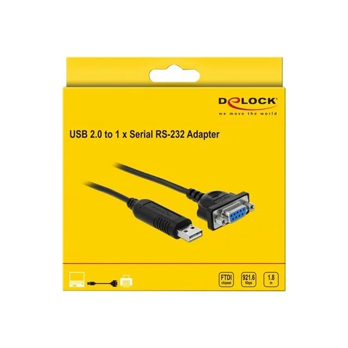 Αντάπτορας Σειριακό Delock 2.0 to Serial RS-232 Adapter with Plughousing