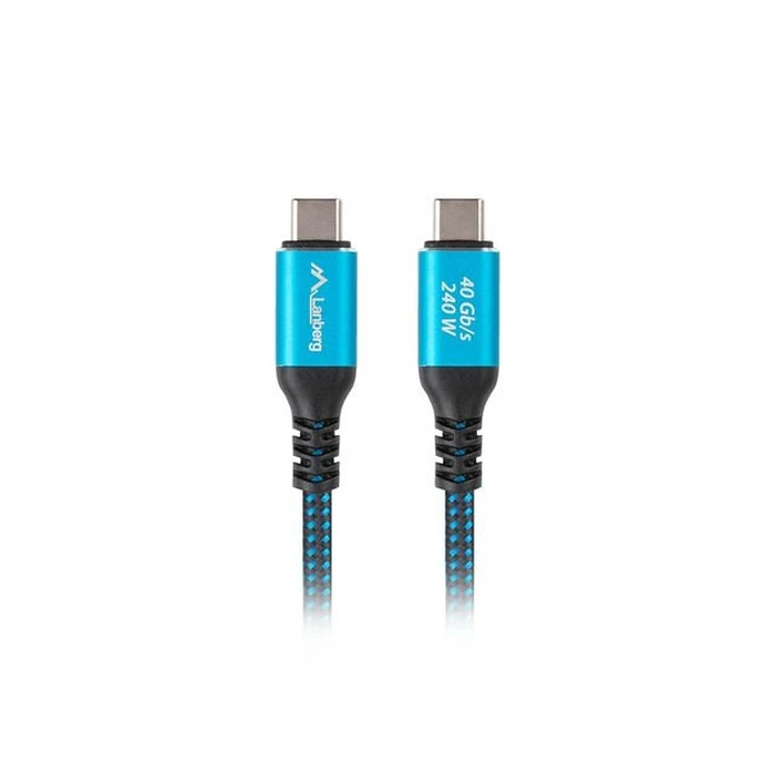 Καλώδιο Lanberg USB-C M/M USB4 2,0m 240W 8K 60Hz Black/Blue