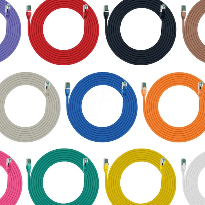 Καλώδιο Δικτύου EFB RJ45 S/FTP,Cat.6A,Cat7 TPE superflex,0.25m,w