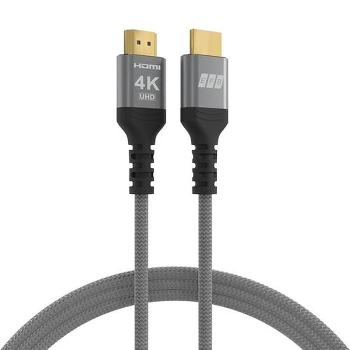 Καλώδιο HDMI EFB High-Speed m. Ethernet 4K60Hz 1,0m Gray