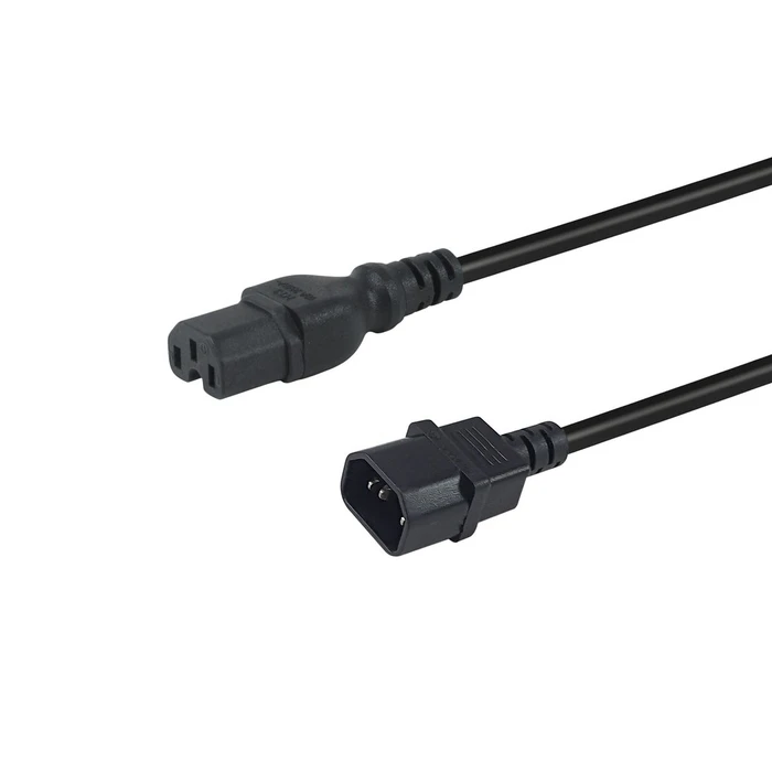 Καλώδιο Τροφοδοσίας Equip C14 ->C15 M/F Black 1.80m