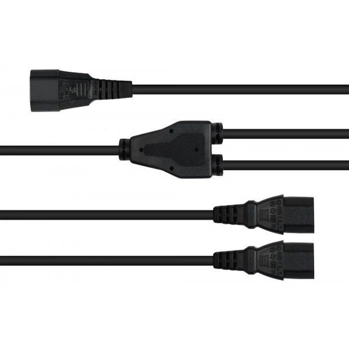 Καλώδιο Τροφοδοσίας Kabelmeister Y-appliance extension C20- 2xC13 black 2m