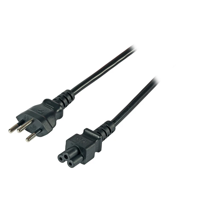 Καλώδιο Τροφοδοσίας EFB Schweiz Typ 12 - C5 180°,sw,1.8m,3x0.75mm