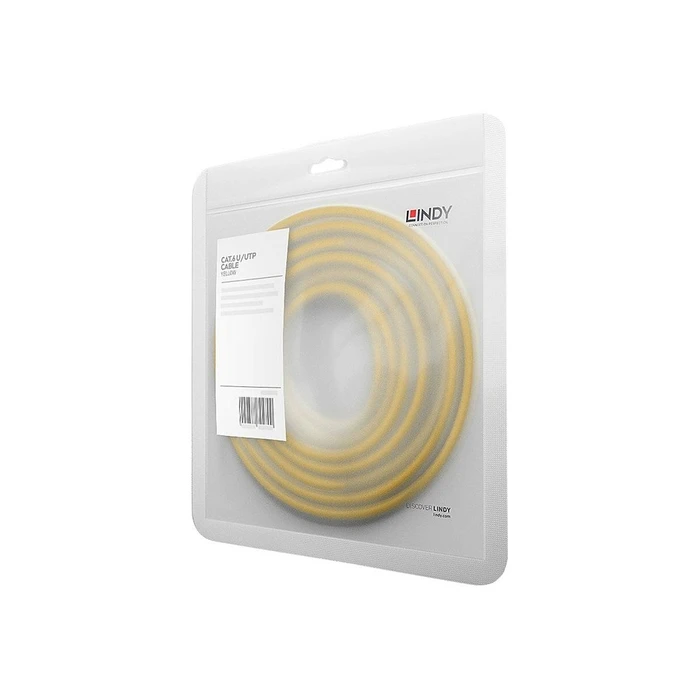Καλώδιο Δικτύου Lindy Cat6 U/UTP Yellow 10m