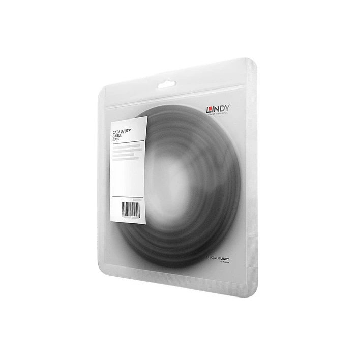 Καλώδιο Δικτύου Lindy Cat6 U/UTP Black 7.50m
