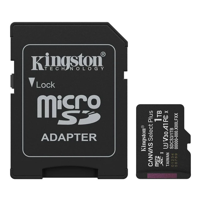 Κάρτα Μνήμης microSD 1TB Kingston SDXC Canvas+ Gen3 m.Adapter