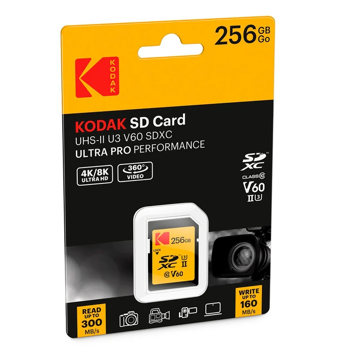 Κάρτα Μνήμης SD 256GB Kodak UHS-II U3 V60 Ultra Pro