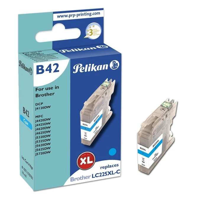 Μελάνι Συμβατό Pelikan Brother B42 LC225XL cy cyan compatible