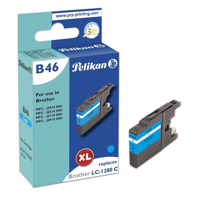 Μελάνι Συμβατό Pelikan Brother B46 LC1280XL cy cyan